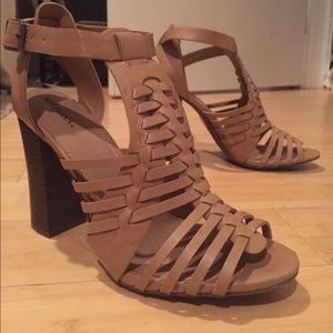 Tan sandal heels